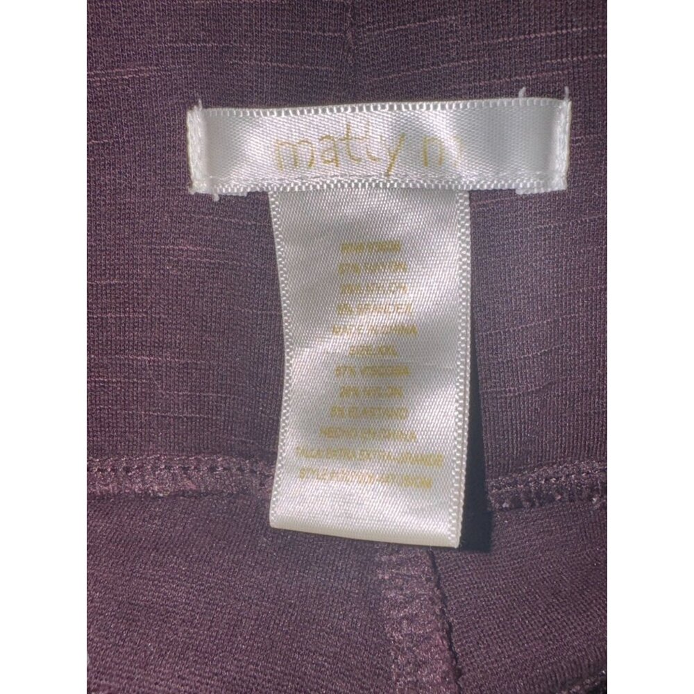Matty M Womens Burgundy Leggings Size XL - Picture 2 of 6